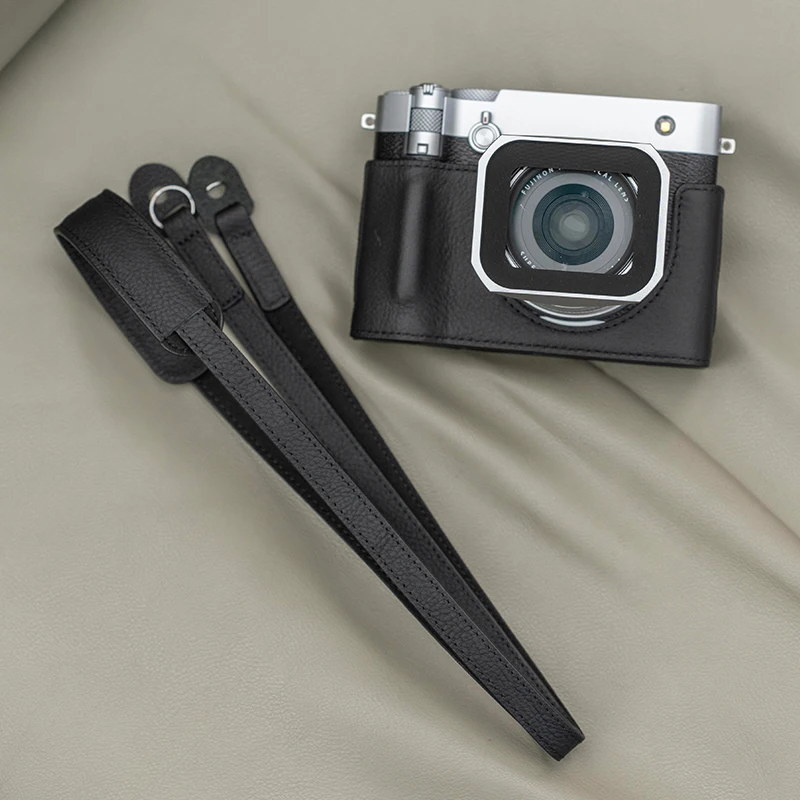 NEW Handmade Genuine Leather Camera Bag for Fujifilm GFX100RF Hand Grip Protective Case Cowhide Shoulder Strap Access