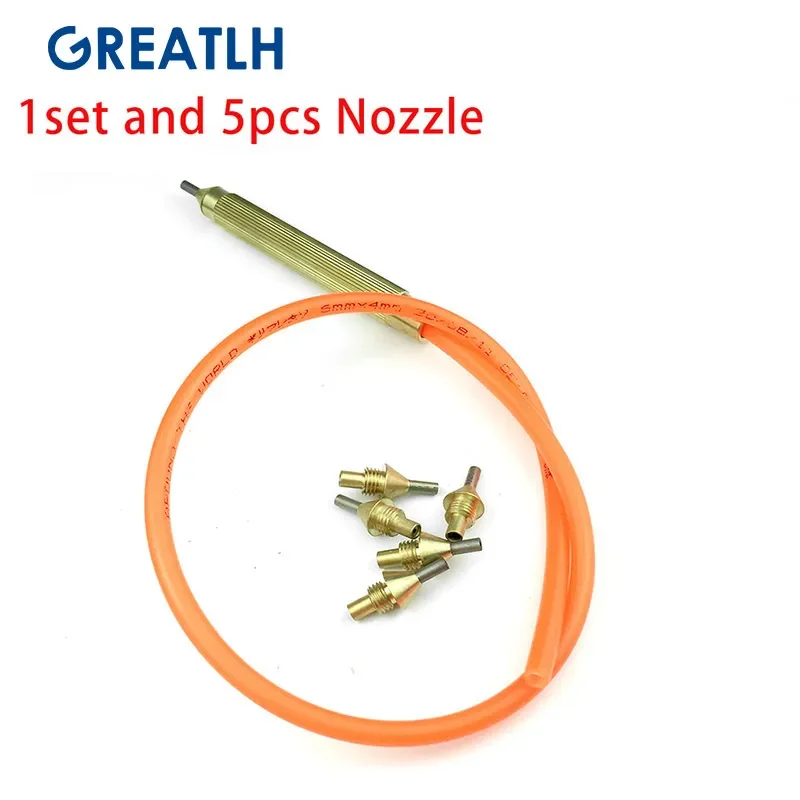 Dental Sandblasting Machine Accessories Set Brass Handle Pen with Nozzles Airbrush Air Abrasion Polisher Accessories Dental Tool