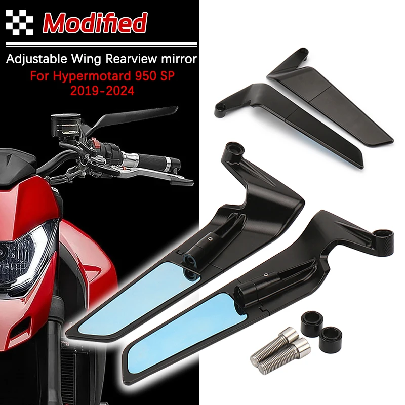 

For Ducati Hypermotard 950 SP 2024 new motorcycle accessories modified with fixed wing rearview mirror