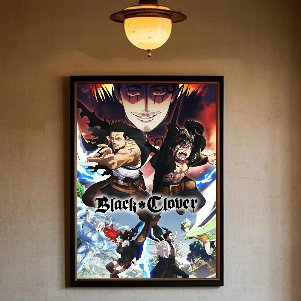 ملصق جمالي قماش الملصقات والمطبوعات جدار أنيمي الأسود البرسيم سقوط صورة فنية لغرفة المعيشة فن الديكور #5