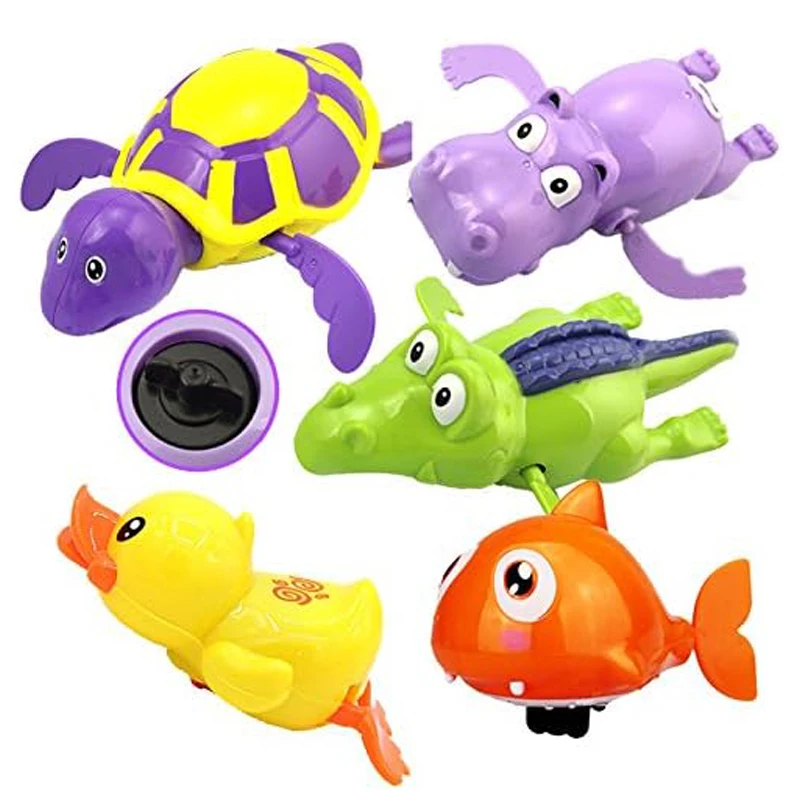 3 Pack Bath Swimming Animal Toy for Baby Toddler, Wind Up Chain Bathing Wate Animal Pool Float Bathtime Toys for Boys Girls