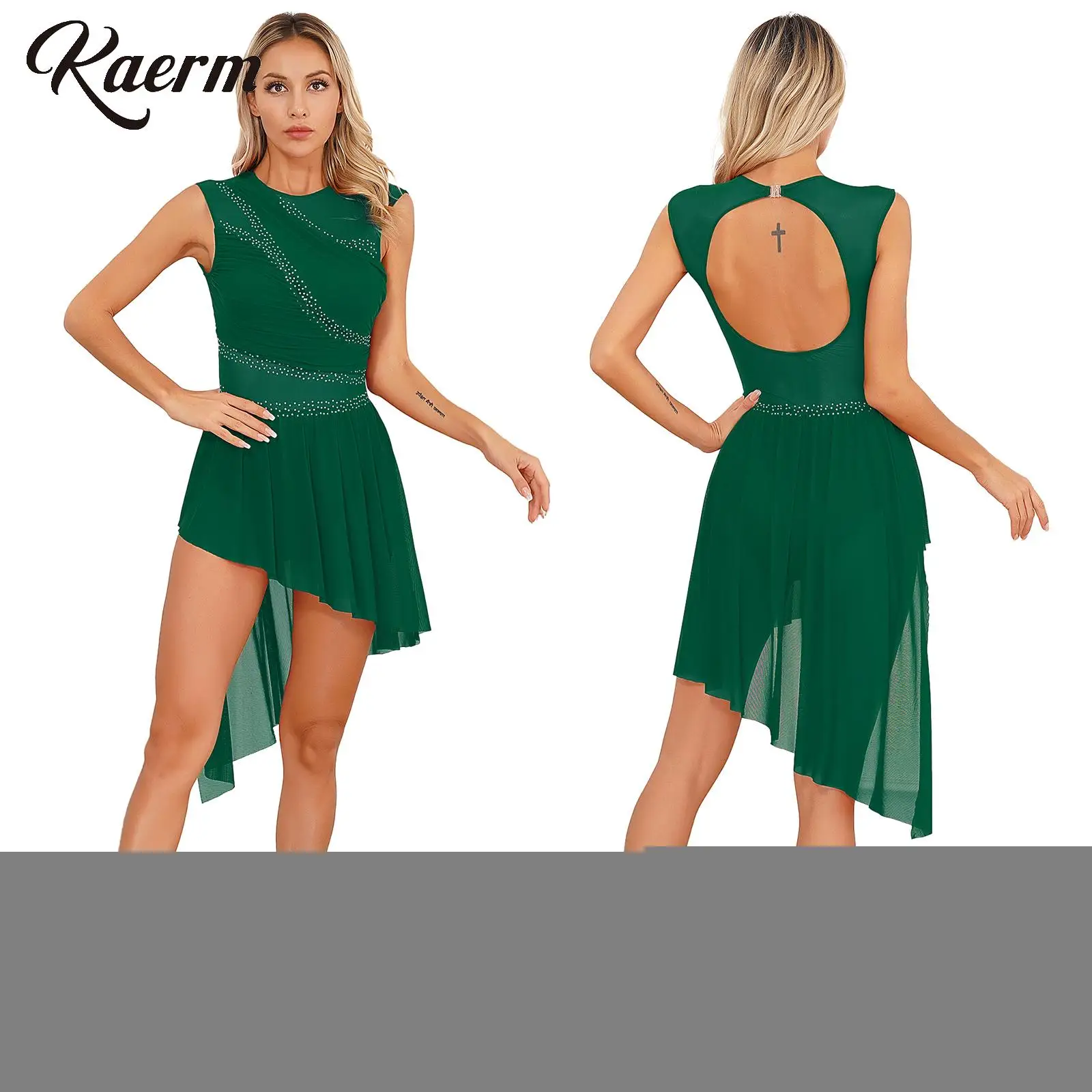 

Ballet Leotard Dress Sleeveless Gymnastics Modern Contemporary Dancewear Womens Tutu Dress Figure Ice Skating Stage Performance