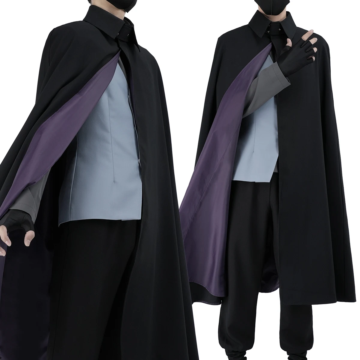 

HOLOUN Anime Uchiha Sasuke Cosplay Costume Adult Version Cloak Vest Top Pants Cos Convention Unisex