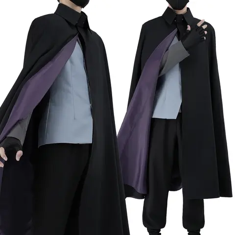 HOLOUN Anime Uchiha Sasuke Cosplay Costume Adult Version Cloak Vest Top Pants Cos Convention Unisex