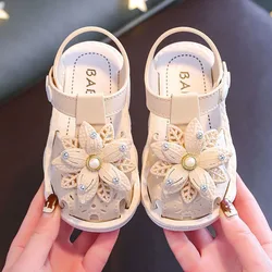 Summertime New Adorable Comfortable Breathable Children Sandals Soft Soled Anti Slip Designed Little Girls Beach Fun Casual Shoe
