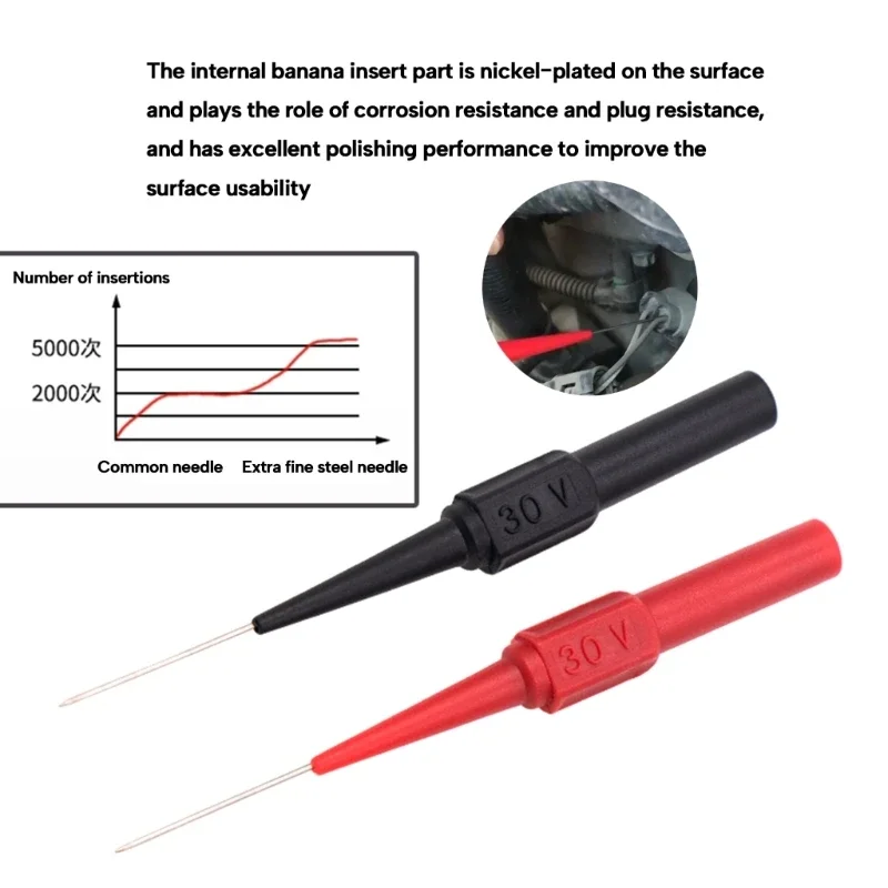 

4Pcs Wire Piercing Probe Insulation Back Probes, Probe Non-destructive Pin, Back Probe Automotive for Test Car