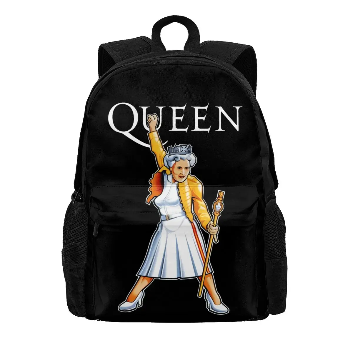 Queen Elizabeth It'S A Kind Of Monarch Freddie Mercury Large Capacity Backpack Backpack Schoolbag