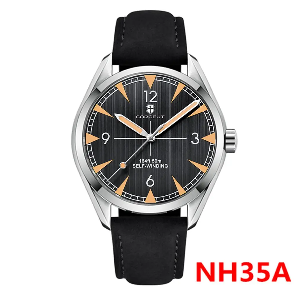 

Мужские механические часы Corgeut класса люкс, 41 мм, с автоматическим механизмом NH35, из нержавеющей стали, с сапфировым стеклом, водонепроницаемые, Relogio Masculino
