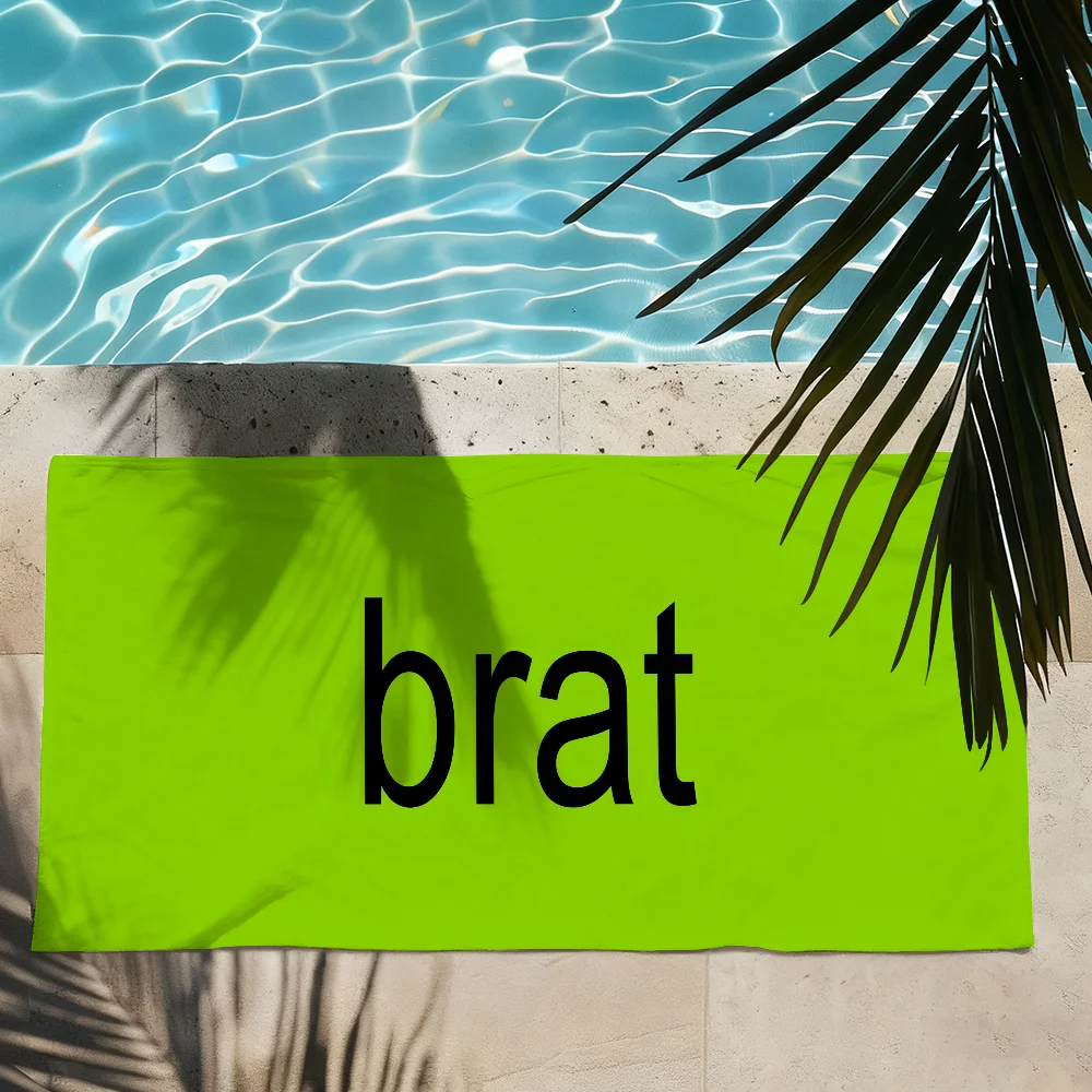Singer c-Charli XCX Brat Towel Quick Drying Beach Towels Are Suitable For Swimming Pools Camping Yoga And The Gym