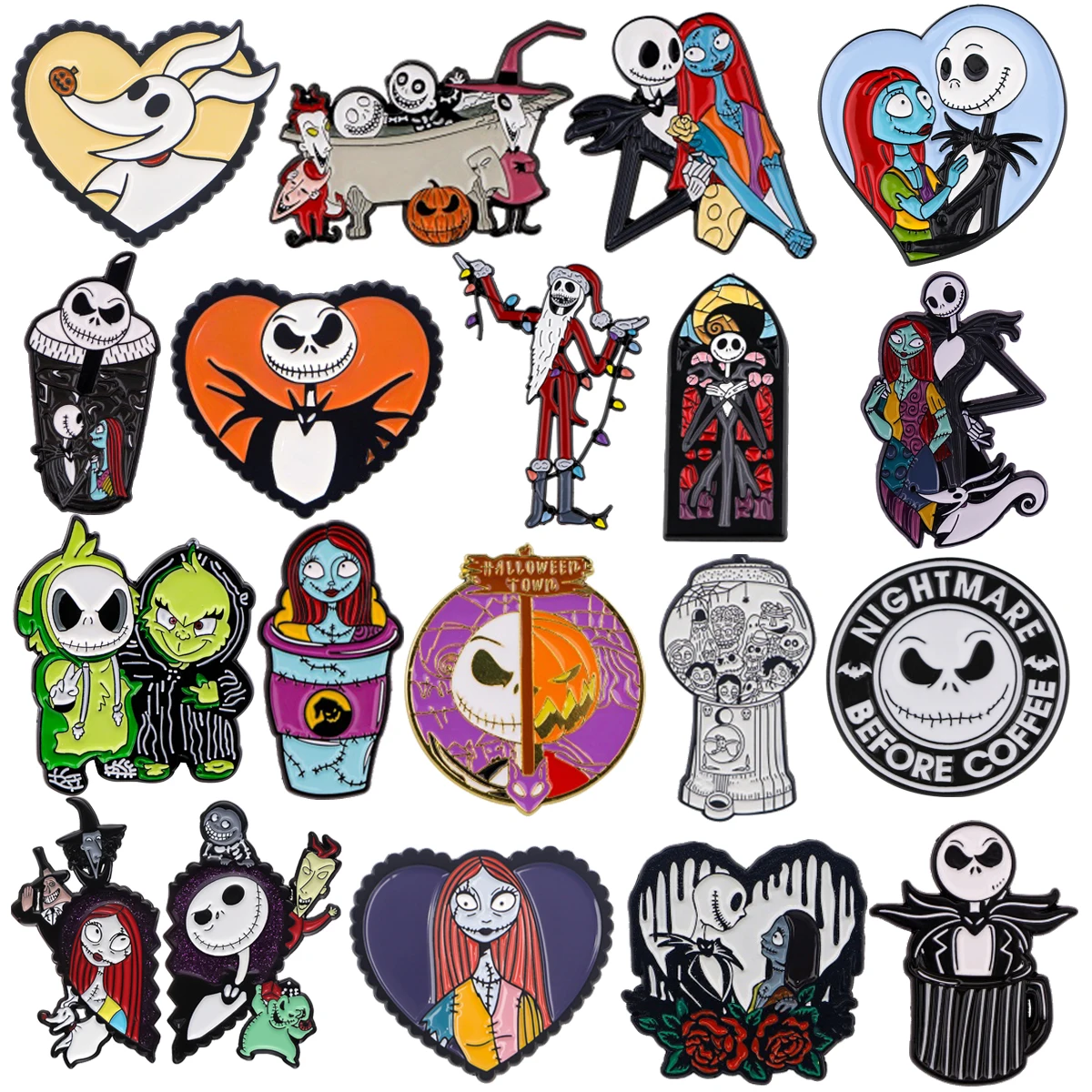 

Halloween Skeleton Enamel Pin Horror Badges on Backpack Women Brooches Lapel Pin Movie Jewelry Cosplay Accessories Birthday Gift