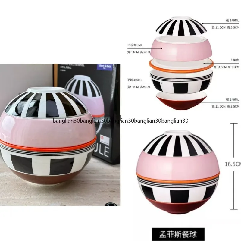 Mini Sets Utensil Ball 7pcs As A Set Bone China Bowl Plate Tableware Plates