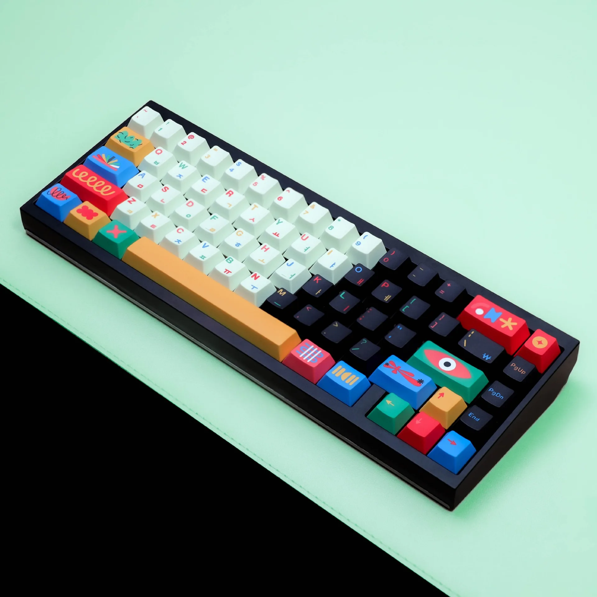 Spanish French Japanese German Korean Russian Mechanical Keyboard keycap Keycaps Cherry Profile PBT Key caps 7U Space ISO Enter