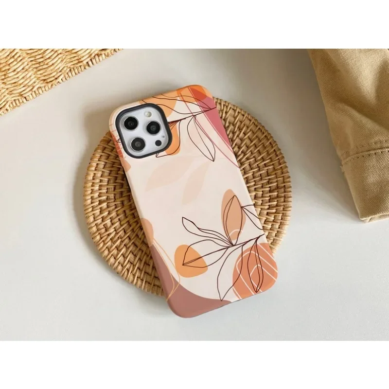 

Autumn And Red leaves Phone Case For IPHONE 16 15PRO MAX 14 13 12 11 Acrylic TPU Two in one magnetic Phone Cases