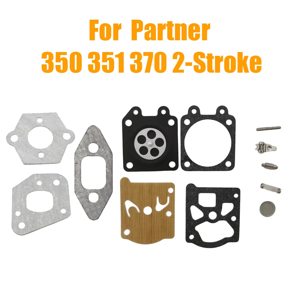 Carburetor Diaphragm Gasket Rebuild Repair Kit for Partner 350 351 370 2-Stroke Chainsaw Replacement Spare Part