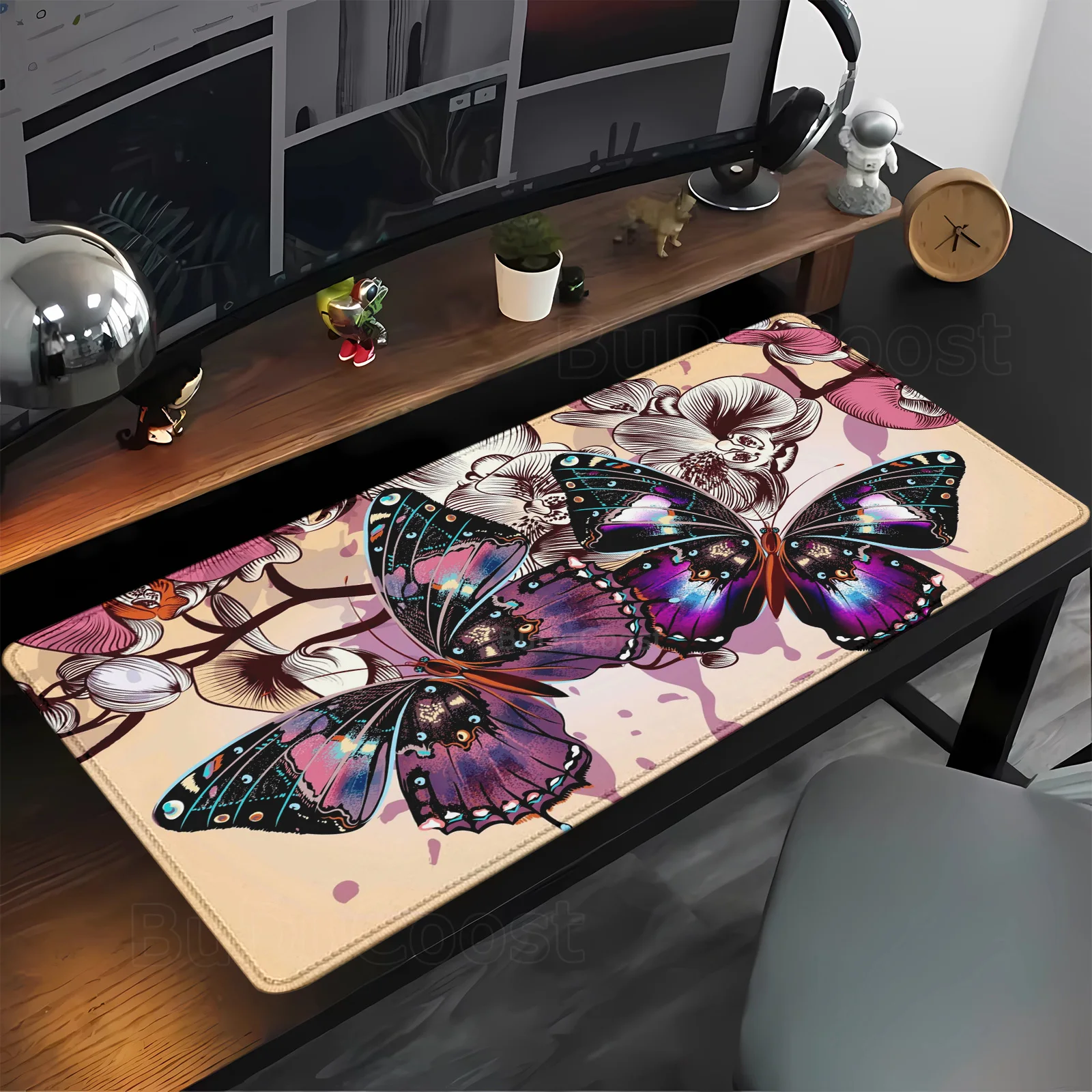 HD Orchid Mouse Pad Gaming Flower New Custom Large Mousepad Playmat Mouse Mat Non-Slip Carpet Natural Rubber Soft Table Mat