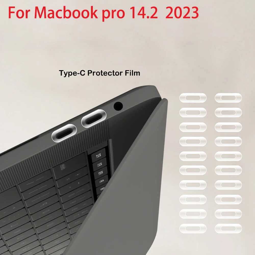 

Thunderbolt port Charging Port Protective Film For Macbook pro 14.2 2023 M3 chip Type-C Protector Film For Macbook 14.2 M3 pro