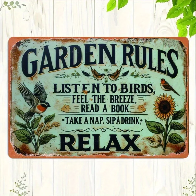 Reglas de Jardinería Vintage, Hechas de Hierro, Sirven como Pieza Inspiradora para Arte de Jardín al Aire Libre en un Estilo Rústico
