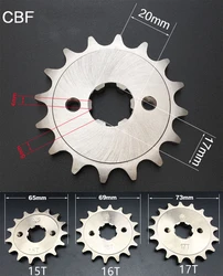 1pcs motorcycle sprocket 428# 14T/15T/16T/17T Teeth For CBF125 150 With Retainer Plate Locker Motorcycle Dirt