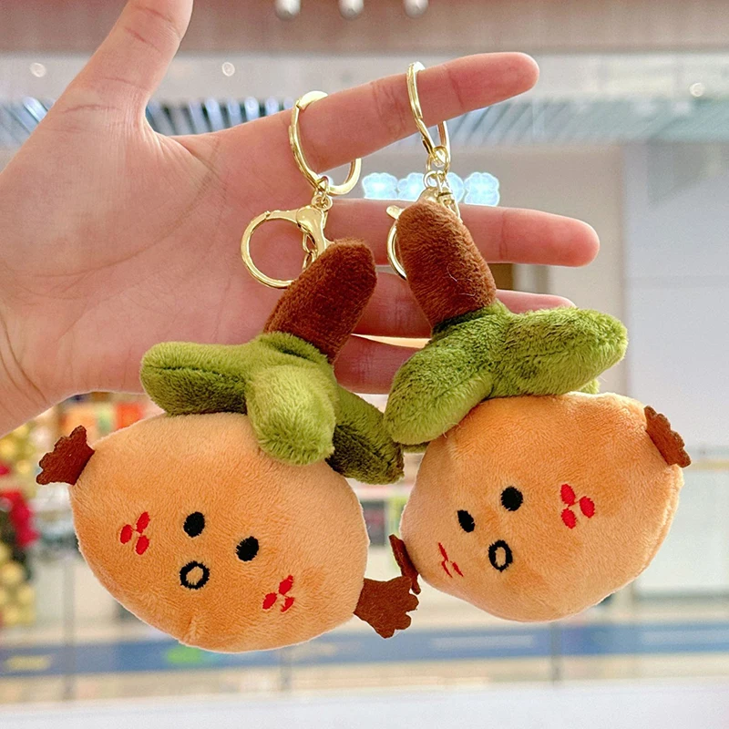 Фруктовый брелок, портативный Cuye Lucky Orange, плюшевая сумка, очаровательный забавный кавайный плюшевый брелок, мягкие плюшевые игрушки, куклы для рюкзаков, школы