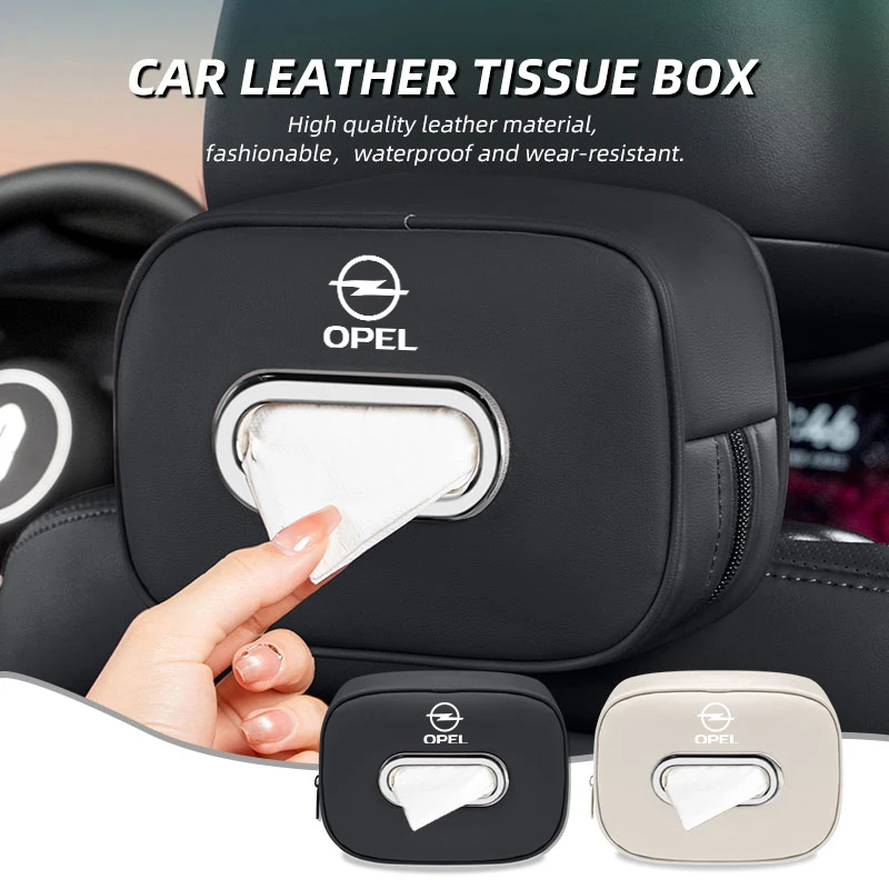 Car Seatback Tissue Box Holder Napkin Bag Armrest Paper Case Interior For Opel Corsa Astra Insignia Vectra Zafira Meriva Mokk