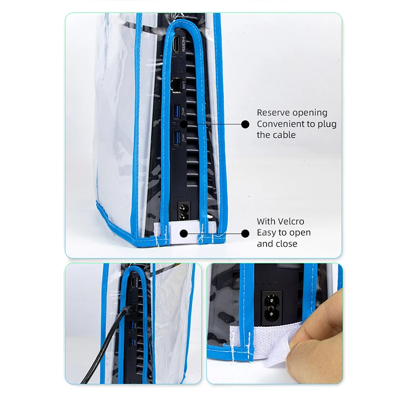 For PS5 Slim Console Dust Cover Dustproof Transparent Case Dustprevent Bag Game Accessories For Disc Version & Digital Edition view 5