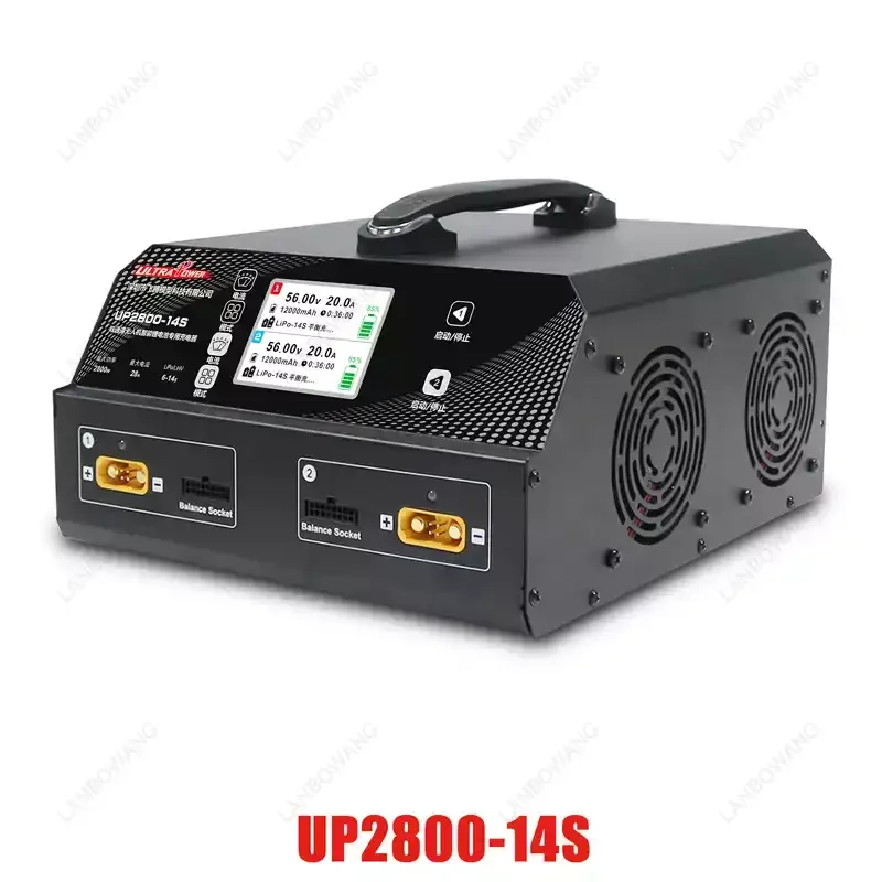 Ultra Power UP2800‑14S Dual Channel Balance Charger 6‑14S 25A LiPo LiHV Battery Charger For Agricultural Plant Protection Drone