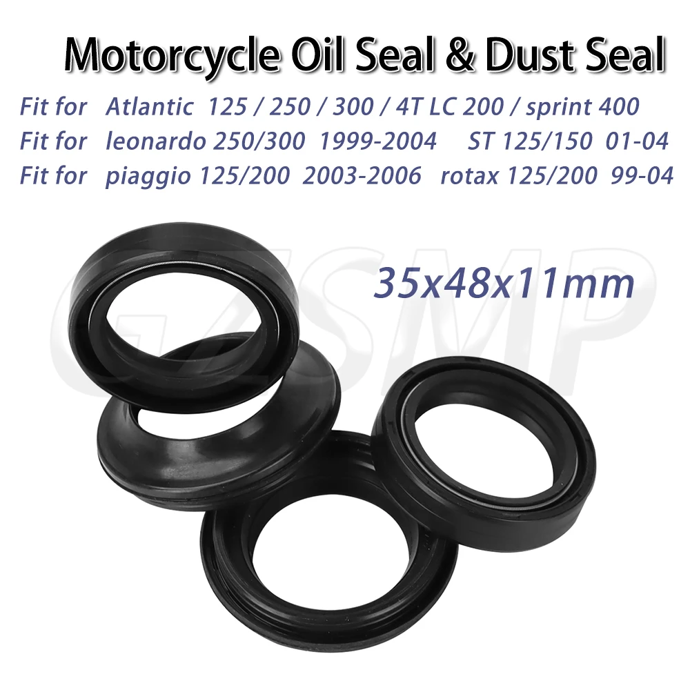 

Fit for APRILIA Atlantic 125 250 300 4T LC 200 Sprint 400 500 Leonardo Motorcycle Front Fork Oil Seal Dust Seal 35x48x10