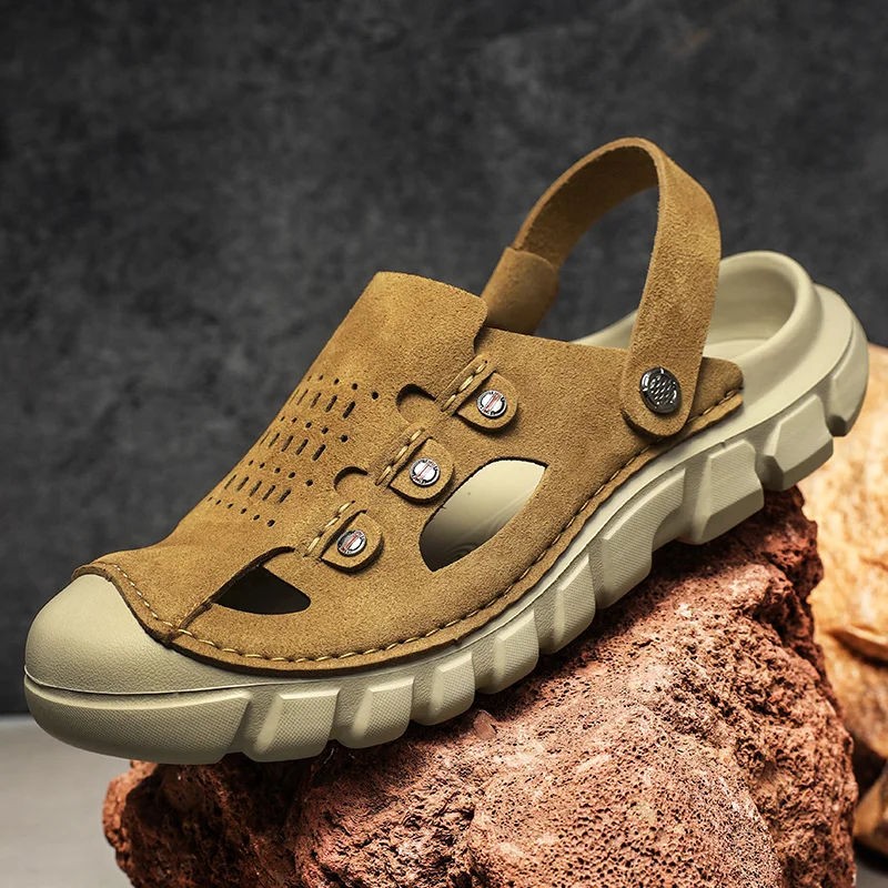

Slippers Anti Slip Men Footwears Fashion Comfortable Outdoor Shoes Man 2026 New Male Casual Sandals Breathable Big Size 44 45 46