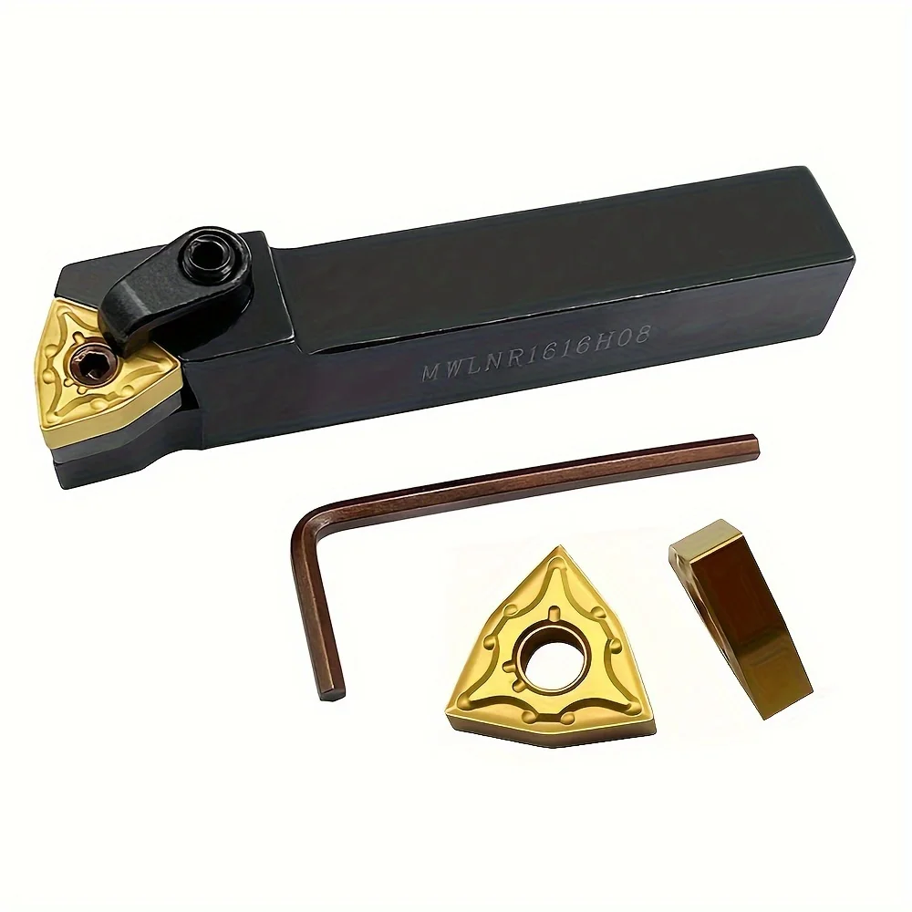 MWLNR/MWLNL Left & Right-Hand Tool Holders + WNMG08 Carbide Inserts - Indexable External Turning Set for CNC Lathes