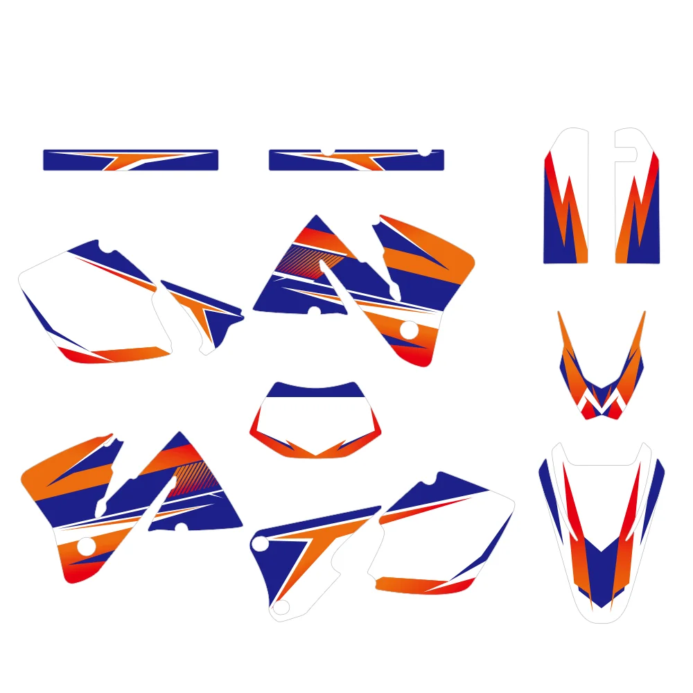 Off-Road Motorcycle Background Graphics Sticker Compatible FOR EXC 125, 200, 250, 300, 380 2001-2002 Models