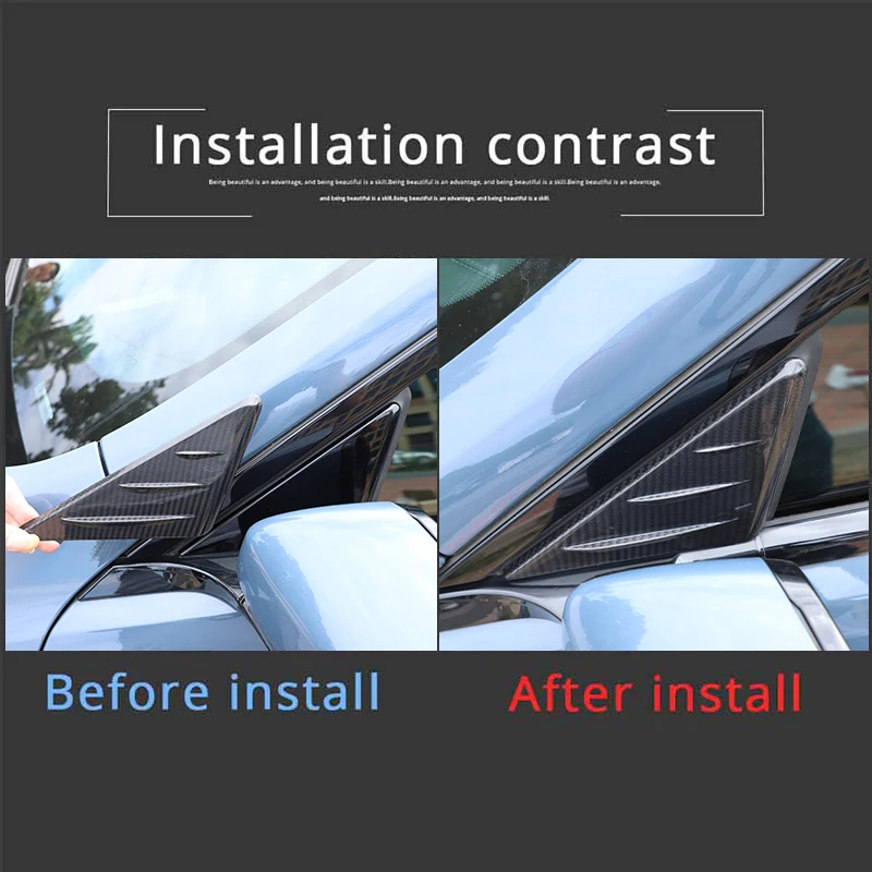 Real Carbon Fiber Car A-pillar Rearview Mirror Triangle Cover Trim for BMW 8 Series G14 G15 G16 2019-2023 Exterior Accessories