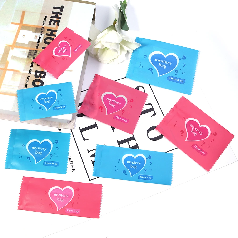100-200 Stück/Lot Love Heart Englische Überraschungstüten Neue Leere Miniatur-Lebensmittel-Süßigkeiten-Spielzeug-Überraschungstüten DIY Party-Geschenkverpackungstüten – Detail 5