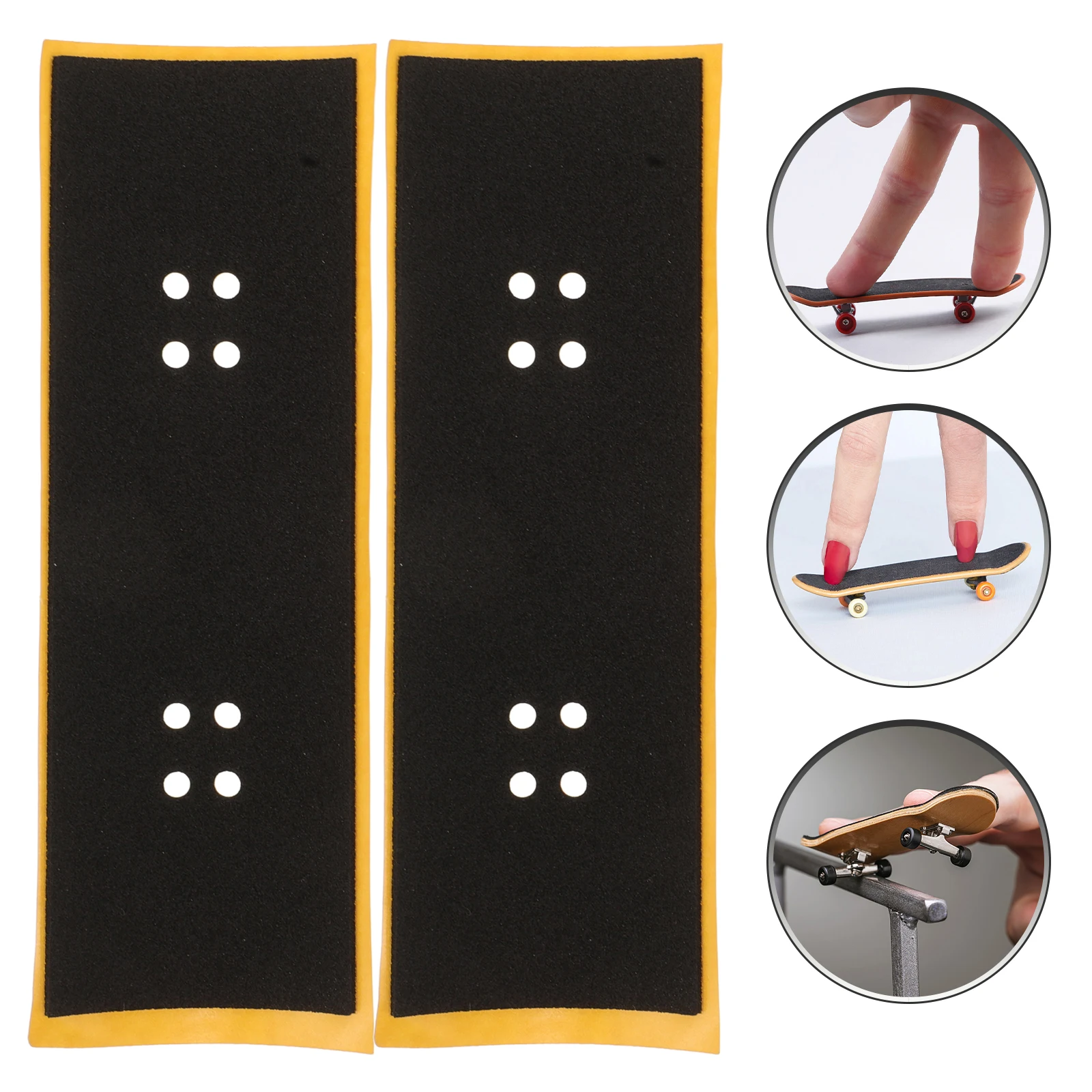 

12 Pcs Finger Skateboard Anti-slip Stickers Grip Tape for Fingerboards Accessories Mini Shoes Toy Skateboards Paper Bikes