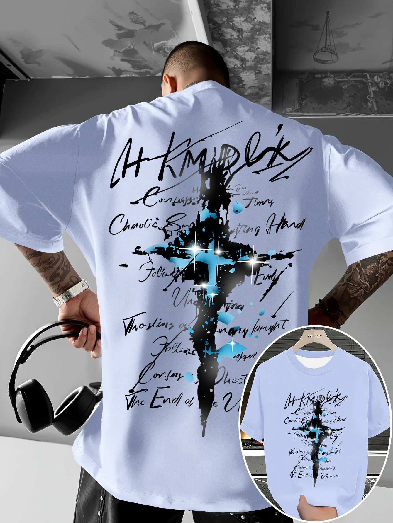 Stylish Mens Short Sleeve T Shirt with All Over Print Perfect for Summer Season Soft and Smooth Texture Relaxed Fit Tee
