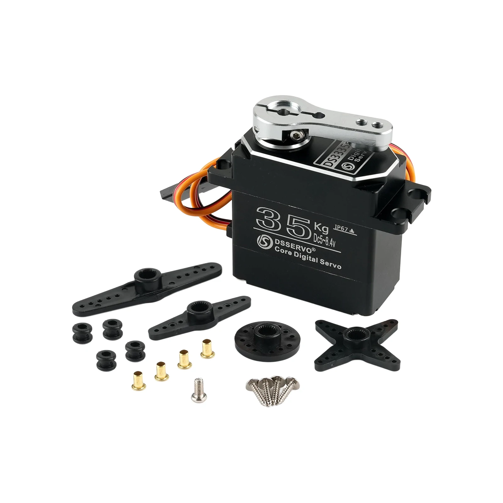 Servo Digital 35Kg engranaje de Metal Motor de núcleo de hierro 180/270/360 grados impermeable IP67 Servos para RC coche Robot Drones niño DIY Juguetes # T3
