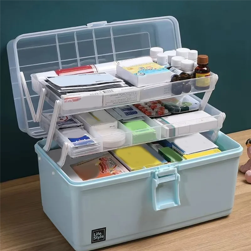 A51M- Box Household Large-Capacity  Box  Multi-Layer Medicine Emergency Storage Box Household Box