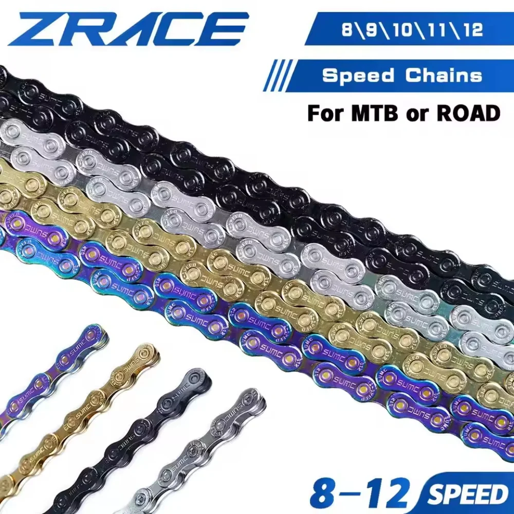 NEW Colorful Bike Chain 8/9/10/11/12 Speed MTB Mountain Road Bicycle,Neon-Like,Silver,Black,Gold,114/120/126L for SHIMANO