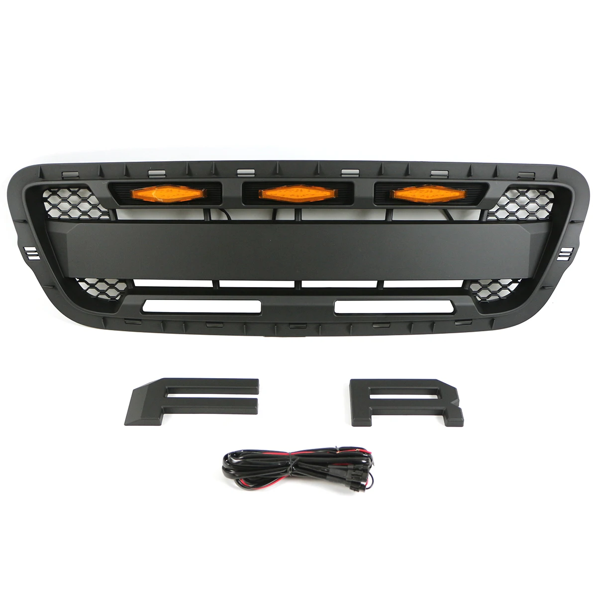 Przedni grill z oświetleniem pasuje do Ford Ranger 1998-2000 2001-2003 Czarny grill — zdjęcie 5