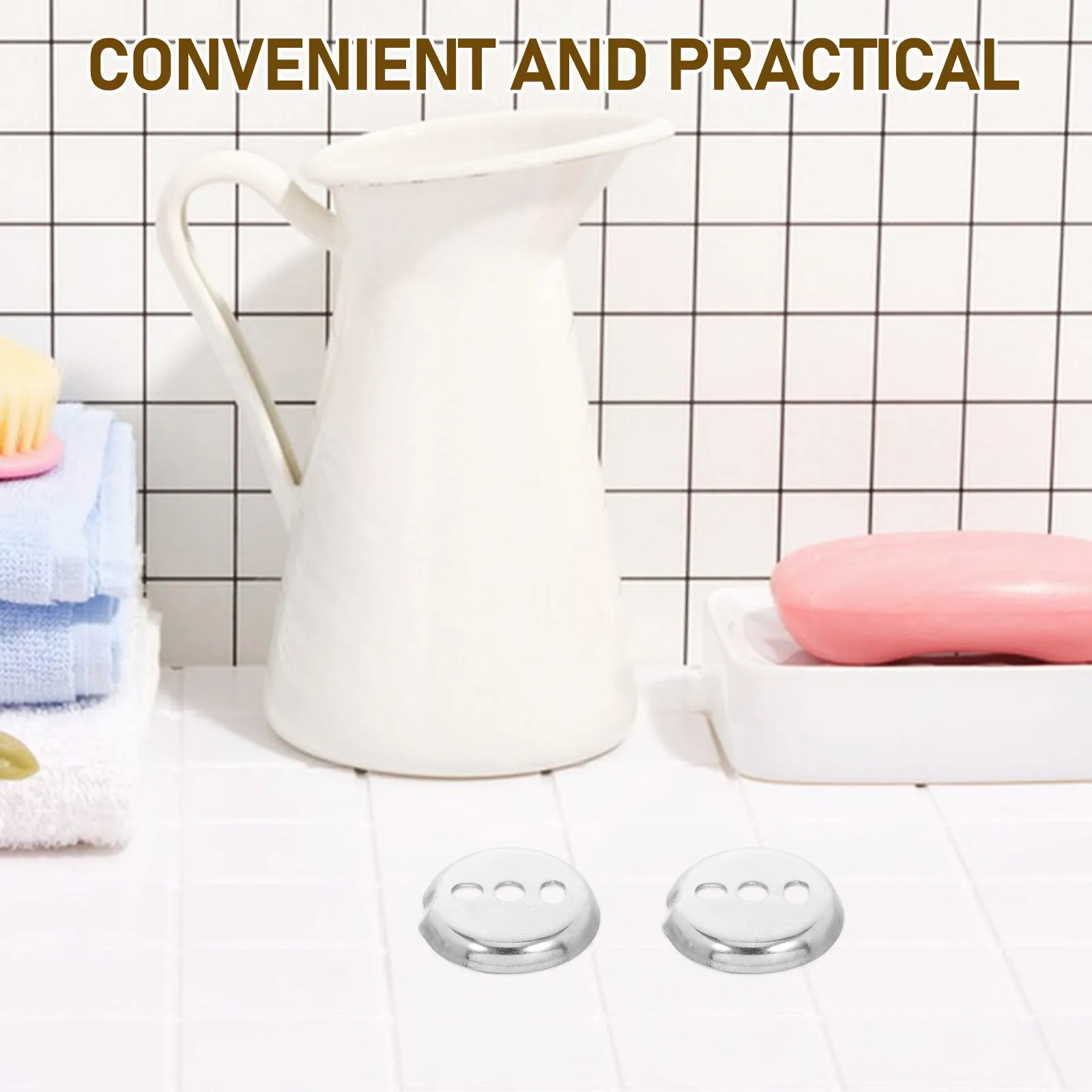 6 قطعة شريط المناشف اكسسوارات قاعدة 1.5 بوصة الفولاذ المقاوم للصدأ تصاعد بين قوسين مجموعة أجهزة الحمام العالمي لقضبان المناشف #2