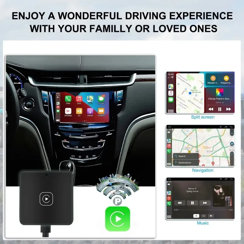 Car Wired CarPlay To Wireless CarPlay External Module Mobile Internet Car Machine Intelligent Box AUTO Adapter Fast Transmission
