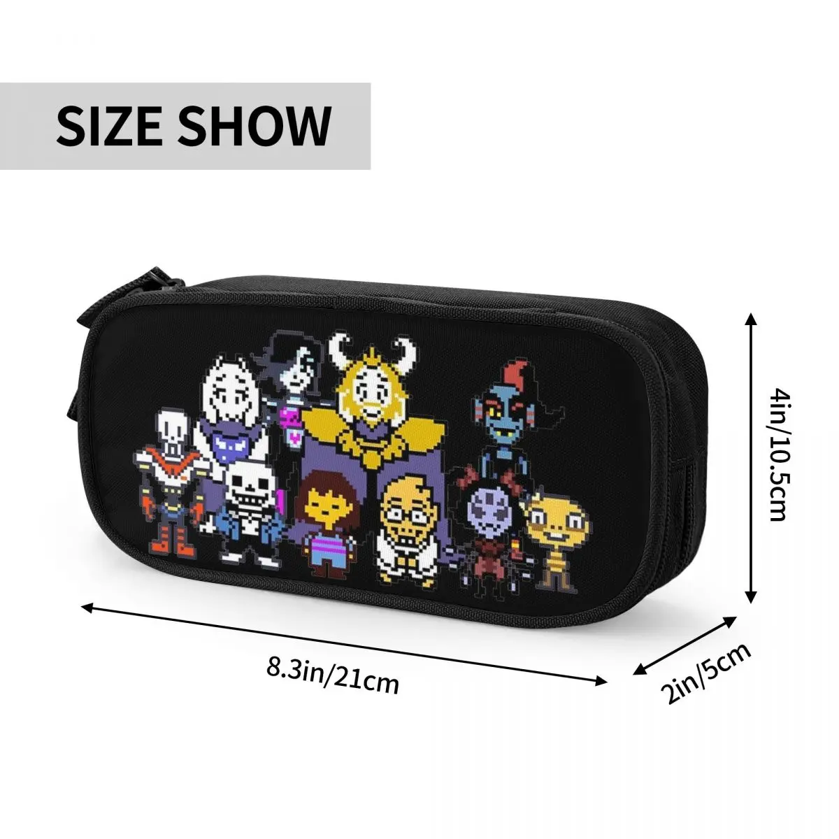 Estojos de Lápis Undertale Video Game, Lovely Sans Papyrus Flower Pen Bags, Grande Capacidade Material Escolar, Presentes para Meninas e Menino