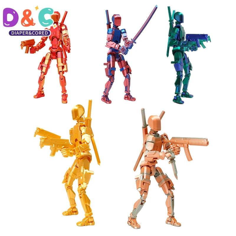 

Multi-Jointed Movable Shapeshift Robot 3D Printed Mannequin Lucky 13 Character Figures Toys Parent-children Game For Kids Gifts