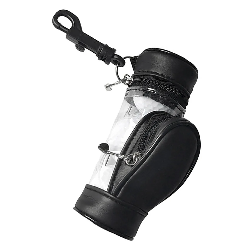 

Golf Bag Double Layer Golf Pouch Bag PVC Hanging Clip Golf Storage Case Lightweight Golf Carrier Waist