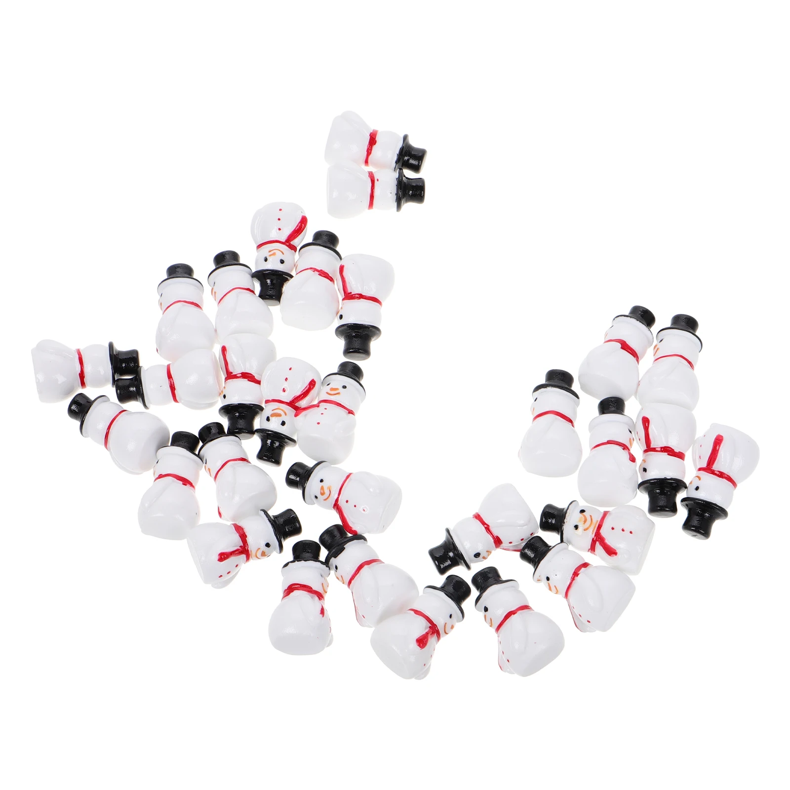 

30 Pcs Mini Snowman Christmas Decoration Figurines Resin Lovely Shape Home Office Xmas naments Miniature Statue Toy