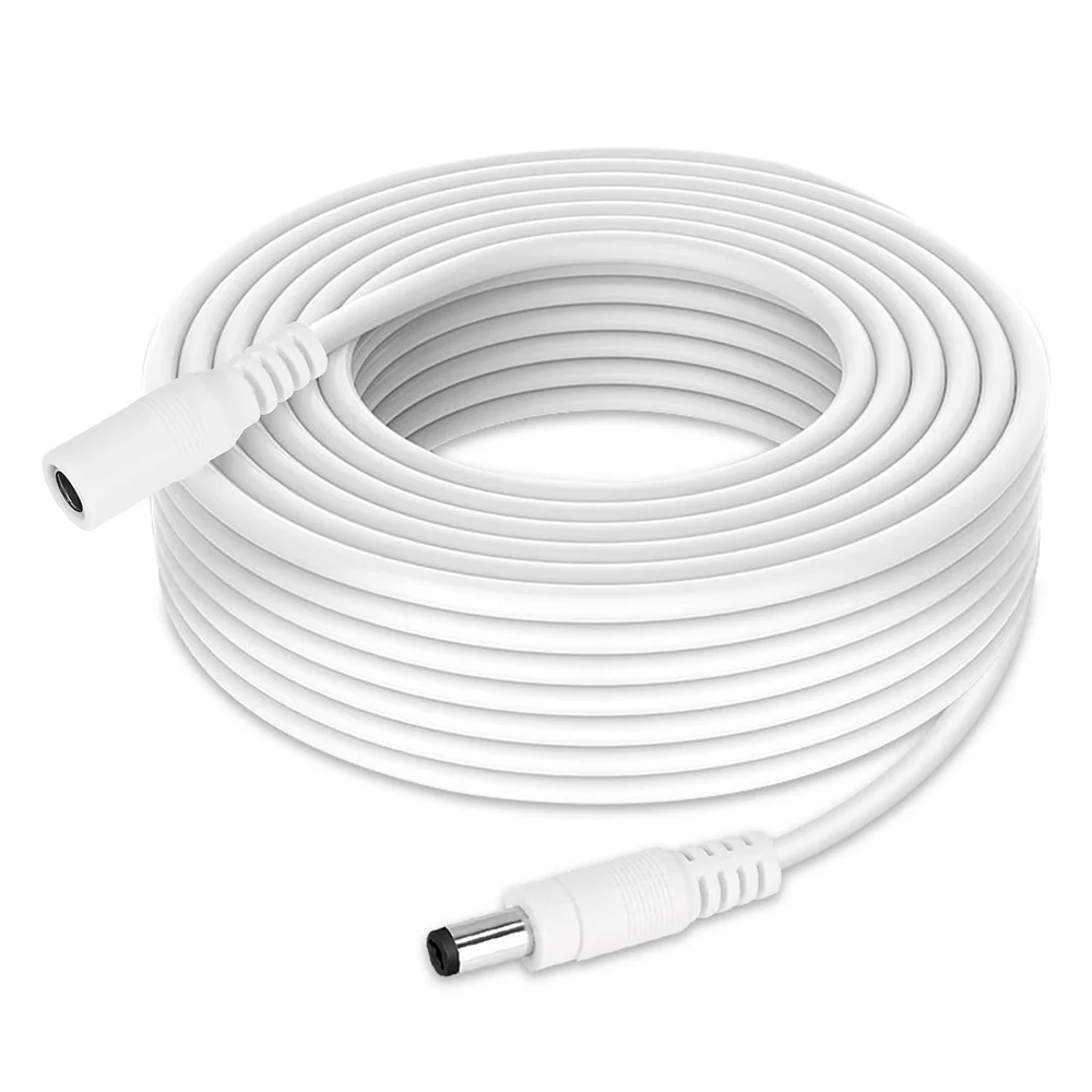 

12V DC Power Extension Cable 5.5 mm x 2.1 mm 5521 Male to Female Supply Adapter Cord For Camera IP Network, DVR Standalone, LED