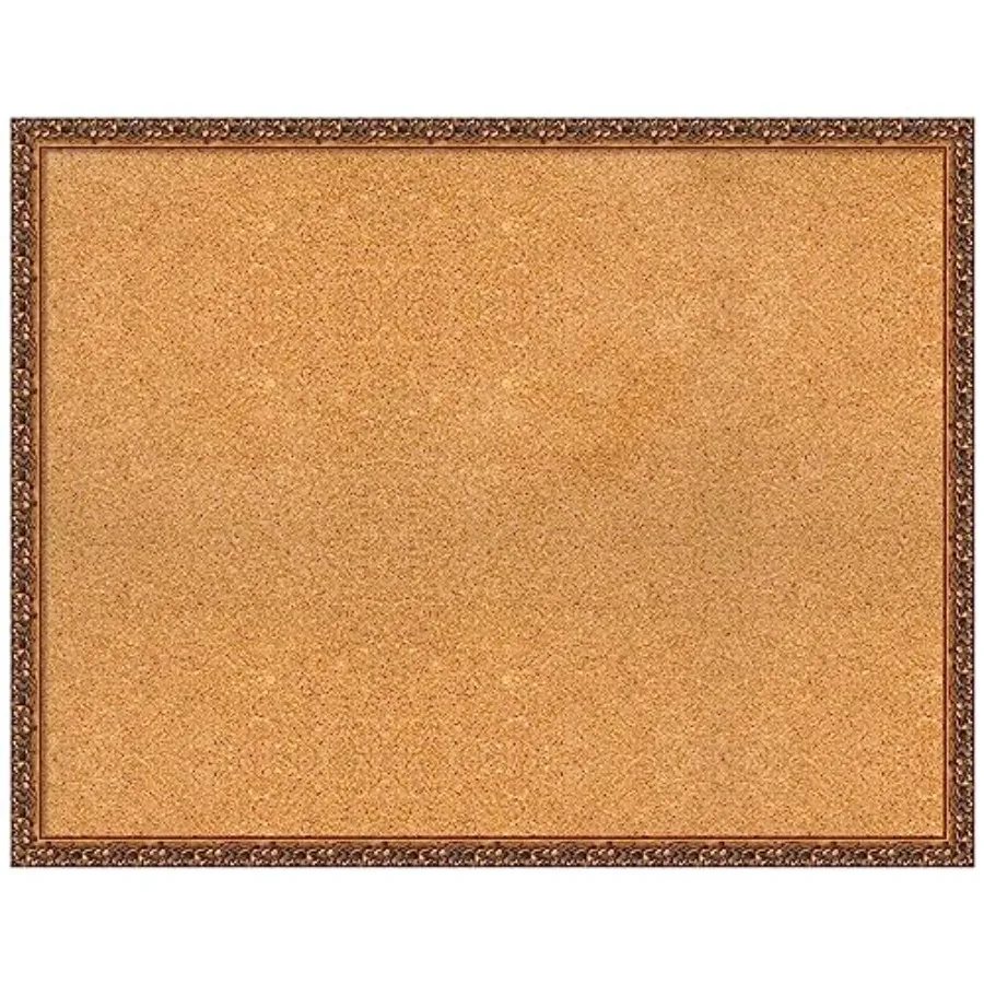 

Натуральная пробковая доска для стен 28x36, доска для заметок с бронзовой рамкой, большая пробковая доска для офиса и дома, традиционный декор для организации пространства