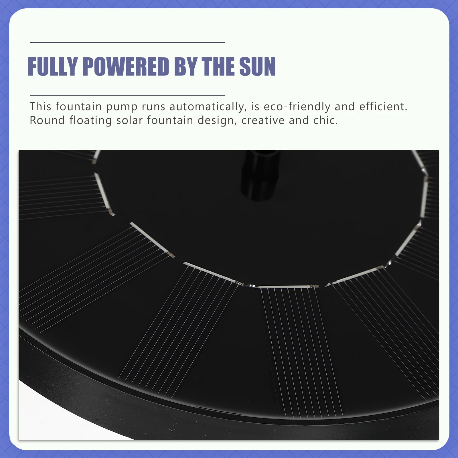

Round Floating Pump for Bird Bath Fish Tank Pond Garden Decoration Water Circulation Eco Friendly Efficient