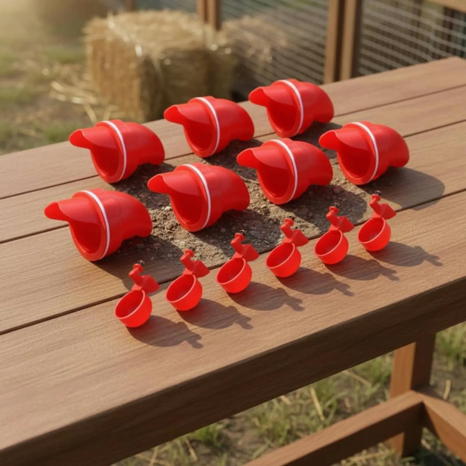 Weighted Poultry Feeder Waste Reducing Automatic Chicken Feeder Chicken Feed Trough No Clogging Livestock Feeding Equipment view 6