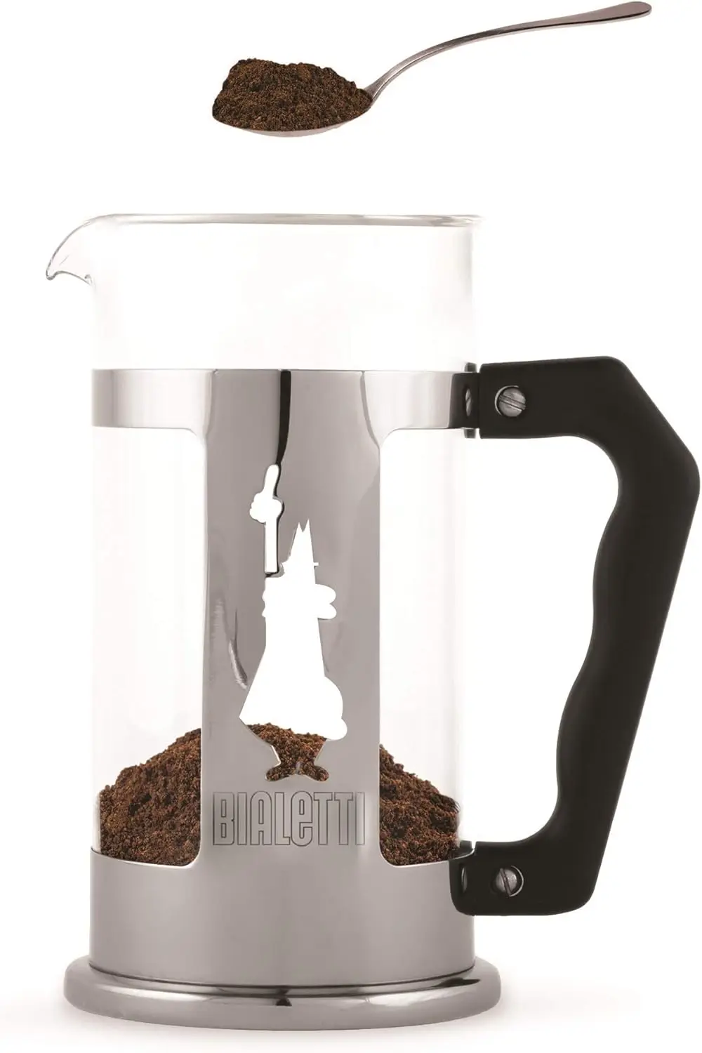 Bialetti  Preziosa Stainless Steel 3-Cup French Press Coffee Maker, Silver