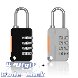 1/2PCS 4 Digit Number Combination Pad Lock Padlock Outdoor Waterproof Lock Suitcase Luggage Security Coded Lock Black Gray New